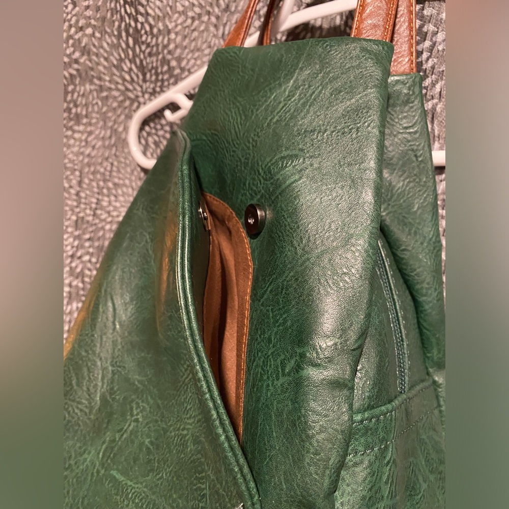 Vegan Leather Backpack Purse - Picture 2 of 9